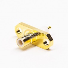 SMB Female Connectors Straight 2 Hole Flange Solder Type for Cable SMB Female Connectors Straight 2 Hole Flange Solder Type for Cable