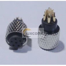 M8 6pin Female Connector Straight Solder Cup Overmolded Unshielded A Code M8 6pin Female Connector Straight Solder Cup Overmolded Unshielded A Code