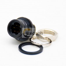 HRS Hirose Connector Male Receptacle 6 Pin Straight Back Mount Solder Cup HR10 Circular Push-Pull Connector HRS Hirose Connector Male Receptacle 6 Pin Straight Back Mount Solder Cup HR10 Circular Push-Pull Connector