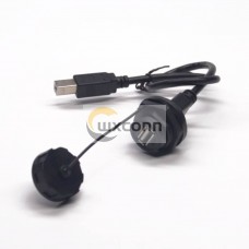Waterproof USB Connector Panel Mount IP67 USB Type A Female to Type B Male Cable 30cm Waterproof USB Connector Panel Mount IP67 USB Type A Female to Type B Male Cable 30cm