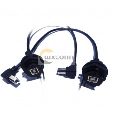 Waterproof USB 2.0 Type B Female Gold Plated to Type B Male Conversion Cables 1 Meter Waterproof USB 2.0 Type B Female Gold Plated to Type B Male Conversion Cables 1 Meter