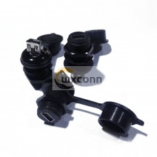 Waterproof MiniUSB 5pin M12-1.0 Female to Mini USB IP67 bulkhead 5 pin Female Adapter Waterproof MiniUSB 5pin M12-1.0 Female to Mini USB IP67 bulkhead 5 pin Female Adapter