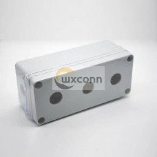 Custom Electrical Enclosures ABS Plastic Shell Screw Fixation 3 Holes Waterproof Junction Box