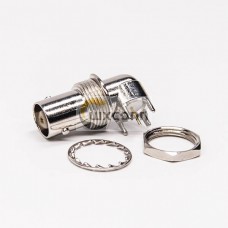 BNC Bulkhead Jack Right Angled Coaxial Connector Through Hole for PCB Mount BNC Bulkhead Jack Right Angled Coaxial Connector Through Hole for PCB Mount