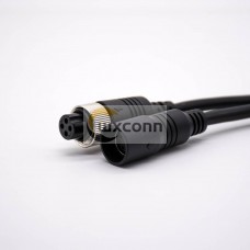 MINI DIN Electrical Connector Straight Female 6 Pin To GX12 4 Pin Snap Connection Cable PVC 300mm MINI DIN Electrical Connector Straight Female 6 Pin To GX12 4 Pin Snap Connection Cable PVC 300mm