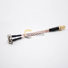 RF Cable with SMA Connector Female to Dual TS9 Male 4G LTE Antenna Adapter Splitter Cable RG316 10cm
