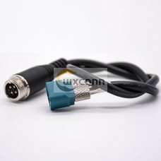 Fakra Cable Assembly 4 Pin Male Straight Z Type HSD To GX12 4 Pin Male Fakra Cable Assembly 4 Pin Male Straight Z Type HSD To GX12 4 Pin Male