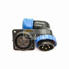 weipu 5 pin SP29 Plug Angled&Socket 4 Hole Flange Panel Mount Solder Type weipu 5 pin SP29 Plug Angled&Socket 4 Hole Flange Panel Mount Solder Type