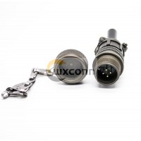 MS 5015 Series Size 14S 4pin Straight Male Plug Dust Cover With Chain MS 5015 Series Size 14S 4pin Straight Male Plug Dust Cover With Chain