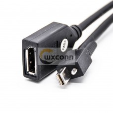 Mini Displayport to Displayport MDP Male with Screw lock to DP Female for Matrox 0.5MCable Mini Displayport to Displayport MDP Male with Screw lock to DP Female for Matrox 0.5MCable