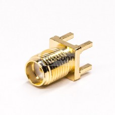 Bulkhead SMA Connector Female Straight Through Hole for PCB Mount Bulkhead SMA Connector Female Straight Through Hole for PCB Mount