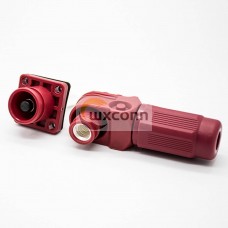 Surlok Power Connectors 8mm Right Angle Plug and Socket 150A Busbar Lug Red IP65 Surlok Power Connectors 8mm Right Angle Plug and Socket 150A Busbar Lug Red IP65