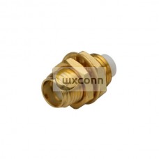 SMA Bulkhead Straight Female Gold Plated Connector with Solder Pot