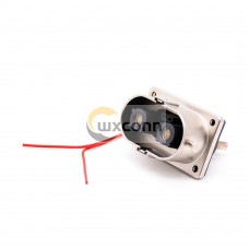 Coaxial High Voltage Connector Metal 2 Pin 125A Socket 6mm U Code Straight M6 Screw Holes Coaxial High Voltage Connector Metal 2 Pin 125A Socket 6mm U Code Straight M6 Screw Holes