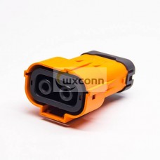 High Voltage Coax Connector 6mm A Code Straight 150A 2 Pin Plastic Plug