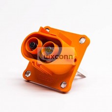 EV High Voltage Connector 200A 8mm φ6.5 Through Holes A Code Straight Plastic 2 Pin Socket EV High Voltage Connector 200A 8mm φ6.5 Through Holes A Code Straight Plastic 2 Pin Socket