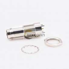 BNC Panel Connector Female Straight Front Bulkhead PCB Mount Through Hole BNC Panel Connector Female Straight Front Bulkhead PCB Mount Through Hole