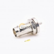 BNC Panel Mount Female Straight Connector Front Bulkhead Crimp For RG174/RG316 Cable