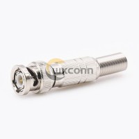 With Spring  Connector For SYV-50-5-1 BNC  Male Straight Solder