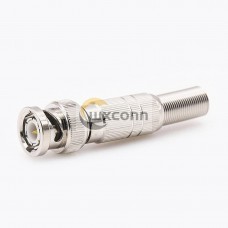 With Spring  Connector For SYV-50-5-1 BNC  Male Straight Solder