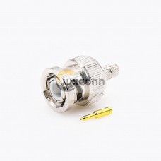 Cable Connector BNC Male Straight 75Ω Crimp For RG58/RG142 Cable Connector BNC Male Straight 75Ω Crimp For RG58/RG142