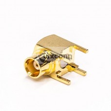 MCX Right Angle Female Connector Through Hole for PCB Mount Gold Plating MCX Right Angle Female Connector Through Hole for PCB Mount Gold Plating