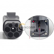EV Charger Plug Adapter 7 Holes Male to Power Supply Female Socket EV Charger Plug Adapter 7 Holes Male to Power Supply Female Socket