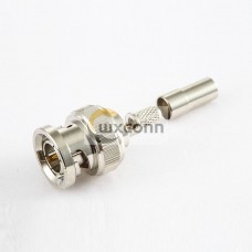 BNC Connector for SYV75-2 Cable Crimp Plug Straight 75ohm BNC Connector for SYV75-2 Cable Crimp Plug Straight 75ohm
