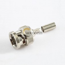 BNC SYV75-2 Cable Crimp Connector Male 180 Degree BNC SYV75-2 Cable Crimp Connector Male 180 Degree