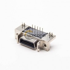 SCSI Connector Right Angled Female 20 Pin Staking Type DIP for PCB Mount SCSI Connector Right Angled Female 20 Pin Staking Type DIP for PCB Mount