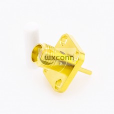 Panel Mount SMA Connector Female Straight 4 Holes Flange Welding Plate for PCB Mount Panel Mount SMA Connector Female Straight 4 Holes Flange Welding Plate for PCB Mount