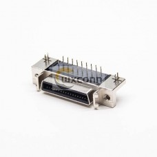 SCSI Connector PCB Mount DIP with Harpoon Female 36 Pin