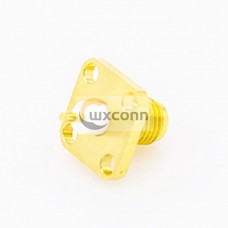 SMA Connector Wall Plate Female Straight PCB Mount Welding Plate 4 Holes Flange SMA Connector Wall Plate Female Straight PCB Mount Welding Plate 4 Holes Flange