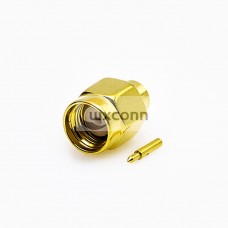 SMA Plug Solder Type Connector 180 Degree Cable for Semi-rigid 141 SMA Plug Solder Type Connector 180 Degree Cable for Semi-rigid 141