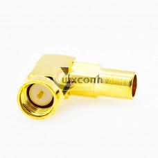 SMA Connector Right Angle Male Solder for Semi-rigid 141 Cable SMA Connector Right Angle Male Solder for Semi-rigid 141 Cable