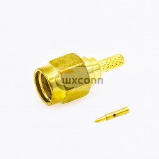 RG174/RG316 SMA Connector Male 180 Degree Crimp for RG174/RG316 RG174/RG316 SMA Connector Male 180 Degree Crimp for RG174/RG316