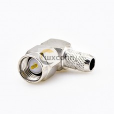 SMA Male Right Angle For Rg58 Connector Crimp Type SMA Male Right Angle For Rg58 Connector Crimp Type