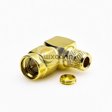 SMA Connector RG58 Male 90 Degree Crimp for Cable SMA Connector RG58 Male 90 Degree Crimp for Cable
