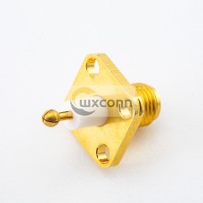 SMA Type Connector Female Straight PCB Mount Welding Plate 4 Holes Flange SMA Type Connector Female Straight PCB Mount Welding Plate 4 Holes Flange