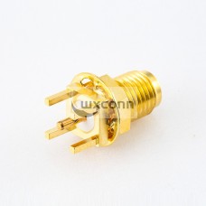 SMA Jack PCB Mount Connector Straight DIP Type Front Bulkhead