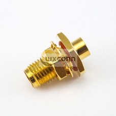 Waterproof SMA Connector Straight Female Front Bulkhead Solder for Semi-soft/semi-rigid-3