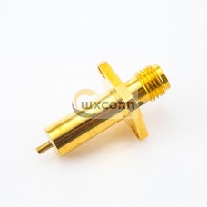 4 Holes Flange SMA Female Straight Connector Panel Mount Welding Plate for PCB 4 Holes Flange SMA Female Straight Connector Panel Mount Welding Plate for PCB