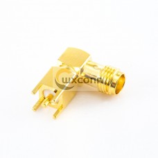 Right Angle SMA Female Connector PCB Mount Through Hole Right Angle SMA Female Connector PCB Mount Through Hole