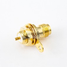 Rear Bulkhead SMA Female Straight Connector PCB Mount Welding Plate Ground Rear Bulkhead SMA Female Straight Connector PCB Mount Welding Plate Ground