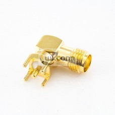 PCB Mount SMA Connector Angled DIP Type Female PCB Mount SMA Connector Angled DIP Type Female