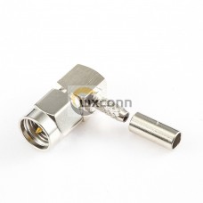 SMA Cable Male Connector 90 Degree Crimp for RG174/RG316/LMR100 SMA Cable Male Connector 90 Degree Crimp for RG174/RG316/LMR100