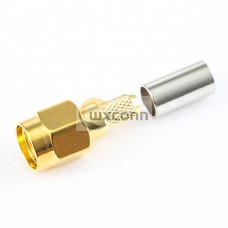 180 Degree SMA Connector Crimp for SYV50-2 Cable Male 180 Degree SMA Connector Crimp for SYV50-2 Cable Male