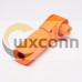 Waterproof High Current Battery Connectors Right Angle Plug Socket 6mm Orange IP67 70A Busbar Lug