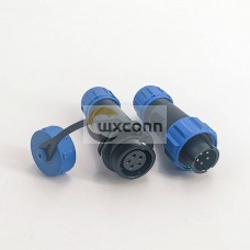 SP13 Series Connector Waterproof 5 pin in line Male Plug & Female Socket straight With Waterproof Cover