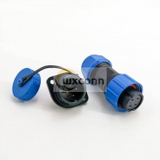 Waterproof solder Connectors SP17 Series 4 pin Female Plug & Male 2 Hole Flange Socket Waterproof Connectors Waterproof solder Connectors SP17 Series 4 pin Female Plug & Male 2 Hole Flange Socket Waterproof Connectors